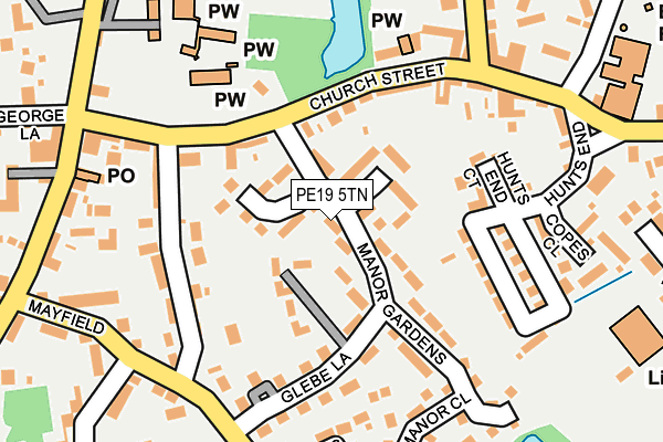PE19 5TN map - OS OpenMap – Local (Ordnance Survey)