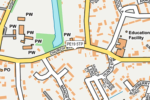 PE19 5TP map - OS OpenMap – Local (Ordnance Survey)