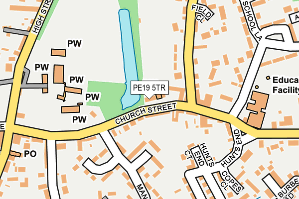 PE19 5TR map - OS OpenMap – Local (Ordnance Survey)