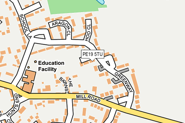 PE19 5TU map - OS OpenMap – Local (Ordnance Survey)