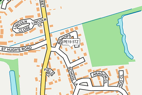 PE19 5TZ map - OS OpenMap – Local (Ordnance Survey)