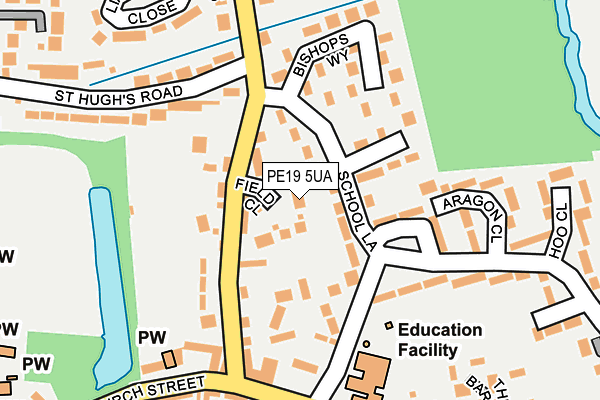PE19 5UA map - OS OpenMap – Local (Ordnance Survey)