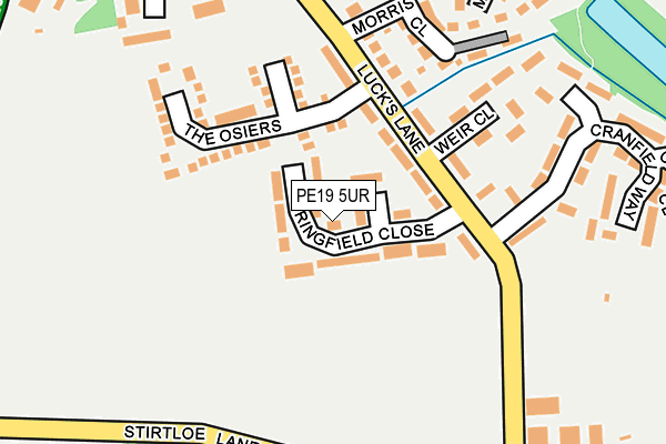 PE19 5UR map - OS OpenMap – Local (Ordnance Survey)