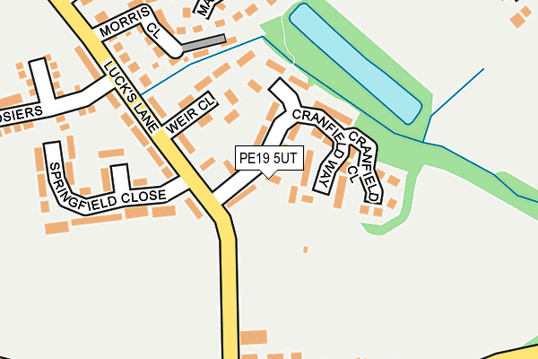 PE19 5UT map - OS OpenMap – Local (Ordnance Survey)