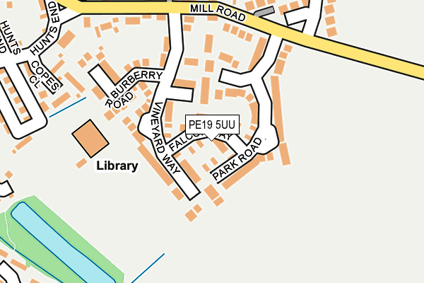PE19 5UU map - OS OpenMap – Local (Ordnance Survey)