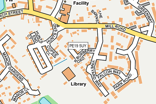 PE19 5UY map - OS OpenMap – Local (Ordnance Survey)