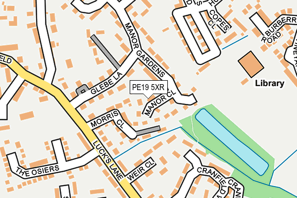 PE19 5XR map - OS OpenMap – Local (Ordnance Survey)