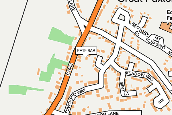 PE19 6AB map - OS OpenMap – Local (Ordnance Survey)
