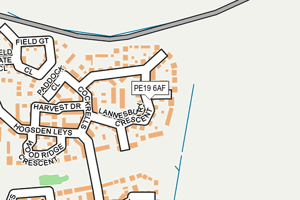 PE19 6AF map - OS OpenMap – Local (Ordnance Survey)