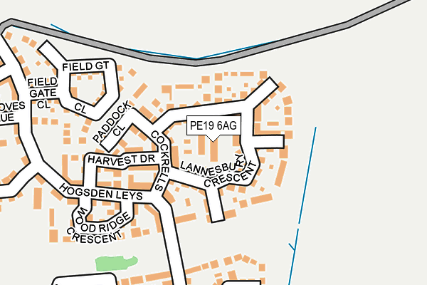 PE19 6AG map - OS OpenMap – Local (Ordnance Survey)
