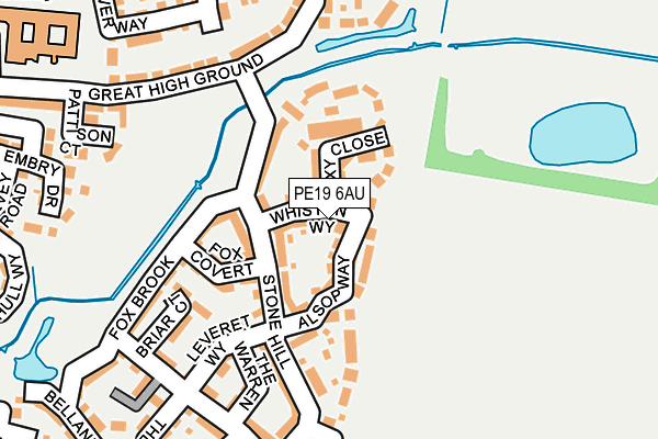PE19 6AU map - OS OpenMap – Local (Ordnance Survey)