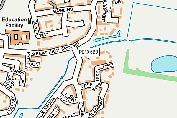 PE19 6BB map - OS OpenMap – Local (Ordnance Survey)