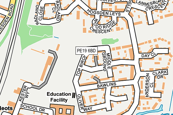 PE19 6BD map - OS OpenMap – Local (Ordnance Survey)