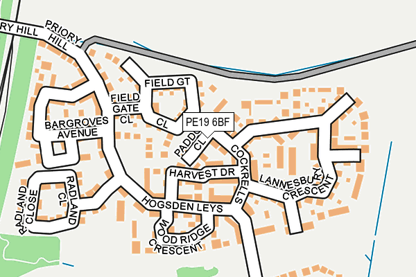 PE19 6BF map - OS OpenMap – Local (Ordnance Survey)