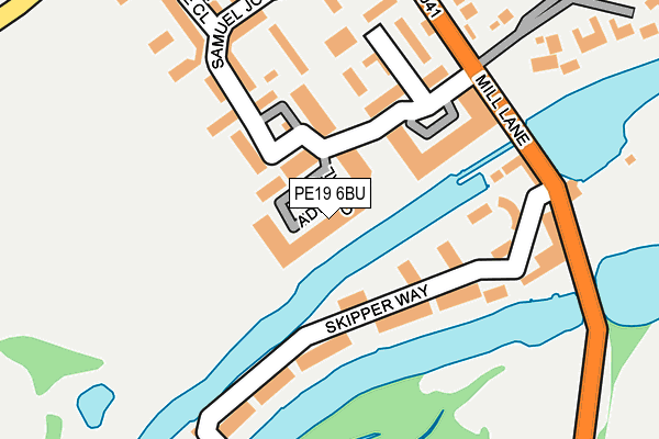 PE19 6BU map - OS OpenMap – Local (Ordnance Survey)
