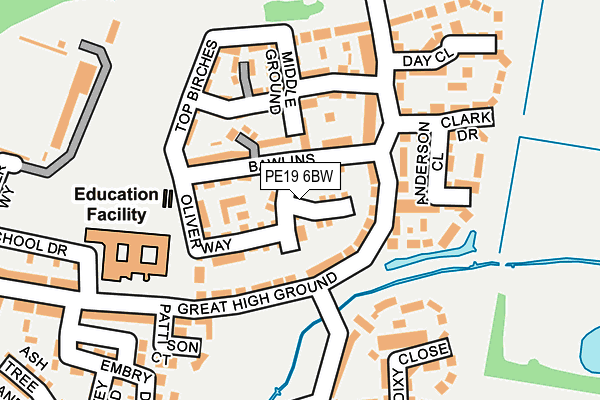 PE19 6BW map - OS OpenMap – Local (Ordnance Survey)