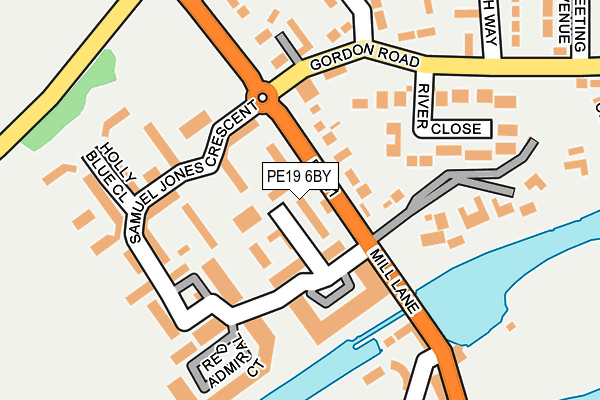 PE19 6BY map - OS OpenMap – Local (Ordnance Survey)