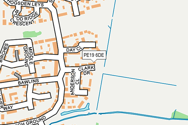 PE19 6DE map - OS OpenMap – Local (Ordnance Survey)