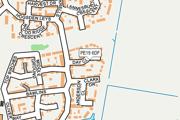 PE19 6DF map - OS OpenMap – Local (Ordnance Survey)