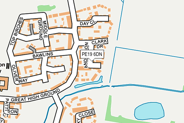 PE19 6DN map - OS OpenMap – Local (Ordnance Survey)