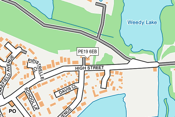 PE19 6EB map - OS OpenMap – Local (Ordnance Survey)