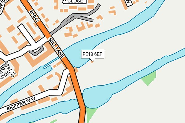 PE19 6EF map - OS OpenMap – Local (Ordnance Survey)