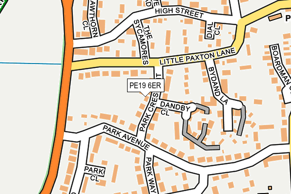 PE19 6ER map - OS OpenMap – Local (Ordnance Survey)