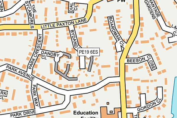 PE19 6ES map - OS OpenMap – Local (Ordnance Survey)