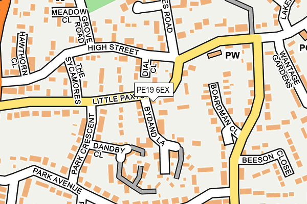 PE19 6EX map - OS OpenMap – Local (Ordnance Survey)