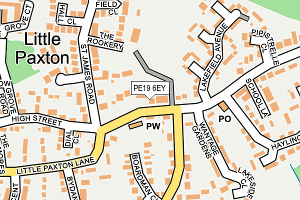 PE19 6EY map - OS OpenMap – Local (Ordnance Survey)