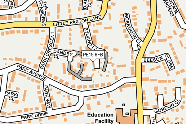 PE19 6FB map - OS OpenMap – Local (Ordnance Survey)