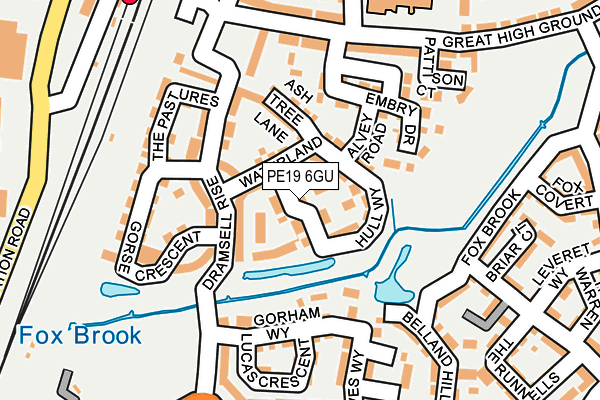 PE19 6GU map - OS OpenMap – Local (Ordnance Survey)
