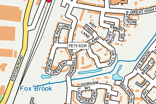 PE19 6GW map - OS OpenMap – Local (Ordnance Survey)