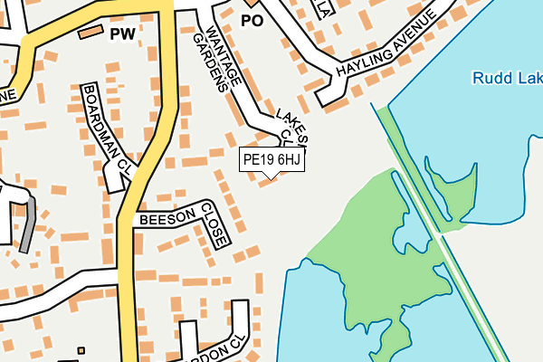 PE19 6HJ map - OS OpenMap – Local (Ordnance Survey)