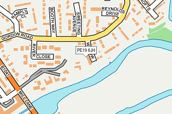PE19 6JH map - OS OpenMap – Local (Ordnance Survey)