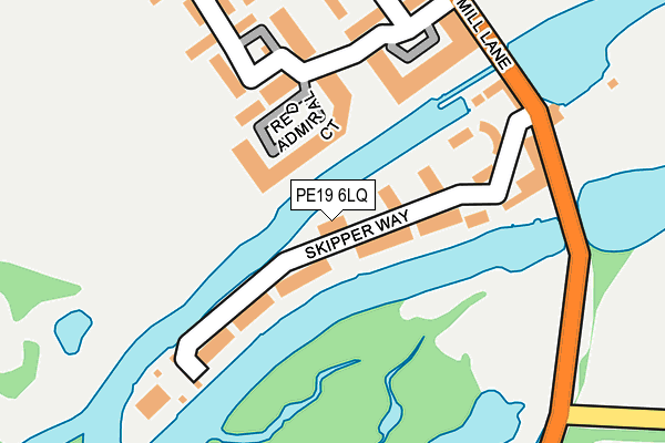 PE19 6LQ map - OS OpenMap – Local (Ordnance Survey)