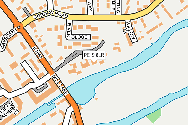 PE19 6LR map - OS OpenMap – Local (Ordnance Survey)