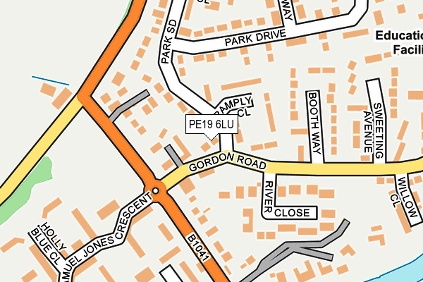 PE19 6LU map - OS OpenMap – Local (Ordnance Survey)