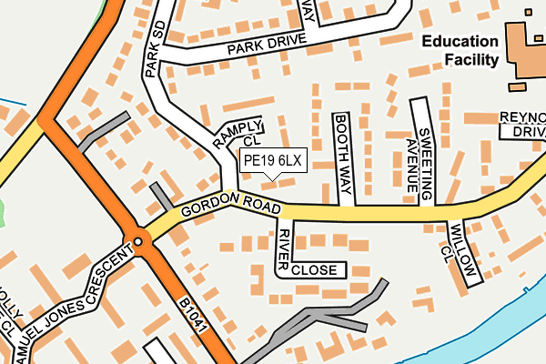 PE19 6LX map - OS OpenMap – Local (Ordnance Survey)