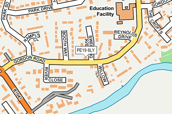 PE19 6LY map - OS OpenMap – Local (Ordnance Survey)