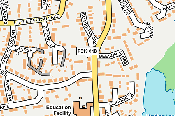 PE19 6NB map - OS OpenMap – Local (Ordnance Survey)