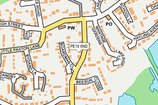 PE19 6ND map - OS OpenMap – Local (Ordnance Survey)