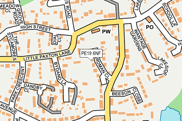 PE19 6NF map - OS OpenMap – Local (Ordnance Survey)