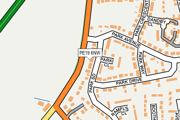 PE19 6NW map - OS OpenMap – Local (Ordnance Survey)
