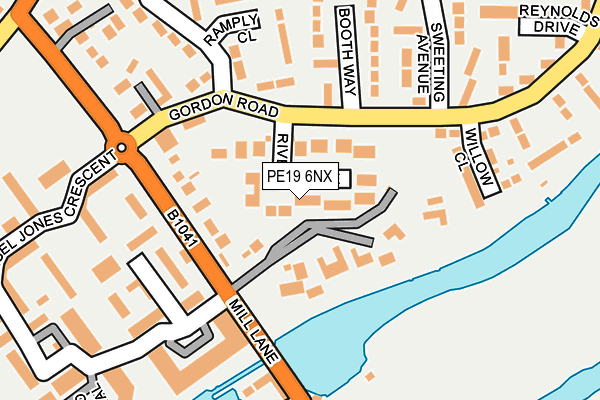 PE19 6NX map - OS OpenMap – Local (Ordnance Survey)