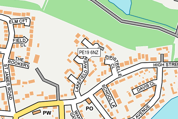 PE19 6NZ map - OS OpenMap – Local (Ordnance Survey)