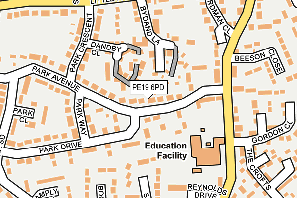 PE19 6PD map - OS OpenMap – Local (Ordnance Survey)