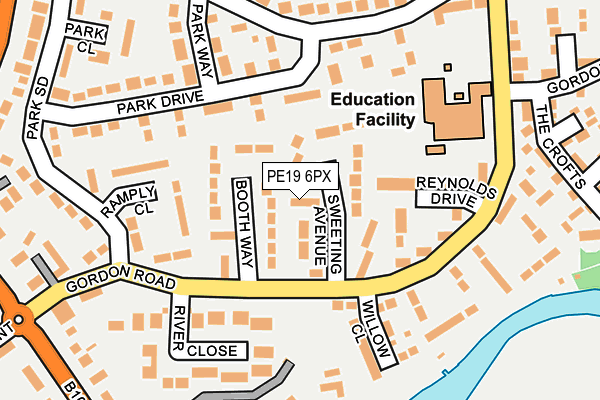 PE19 6PX map - OS OpenMap – Local (Ordnance Survey)