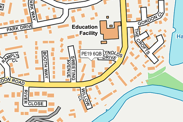 PE19 6QB map - OS OpenMap – Local (Ordnance Survey)