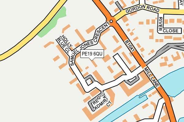 PE19 6QU map - OS OpenMap – Local (Ordnance Survey)